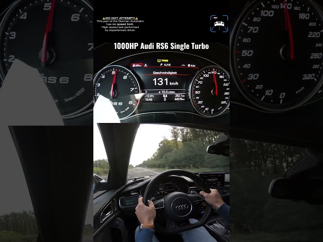 1000HP Audi RS6 SINGLE TURBO on Autobahn!