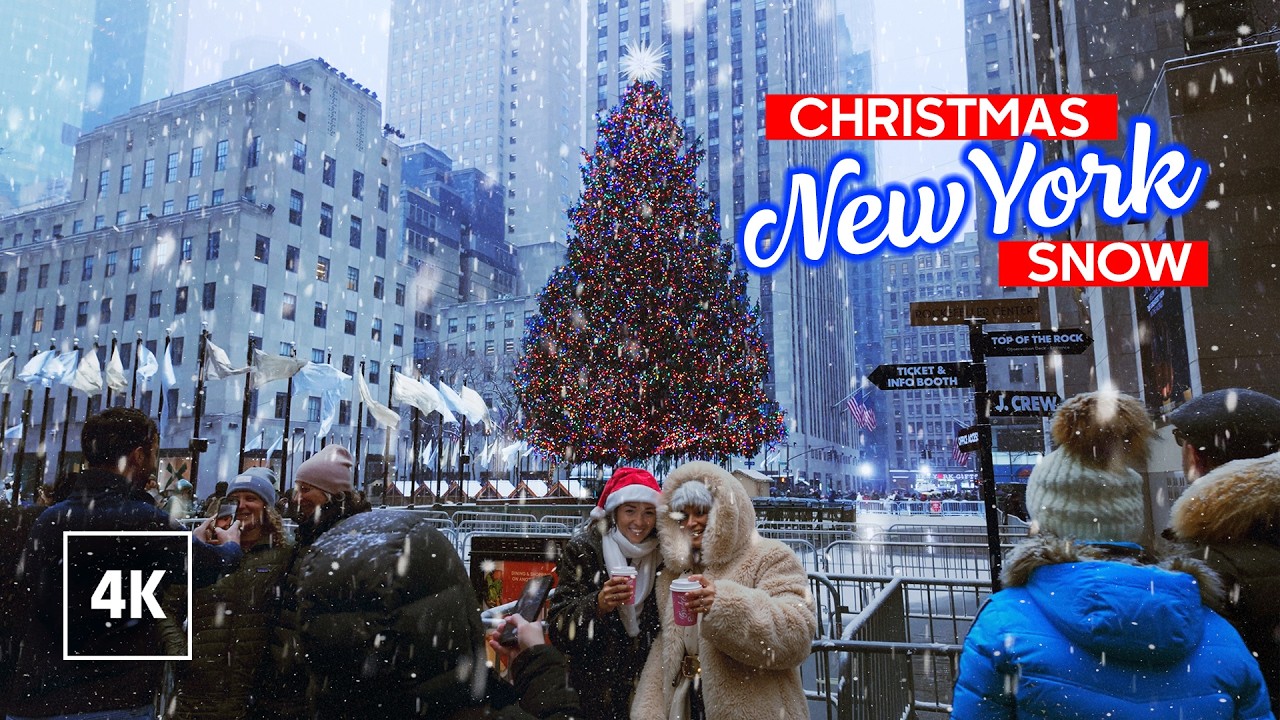 12 Hours of Christmas Snow Winter Walk in NEW YORK