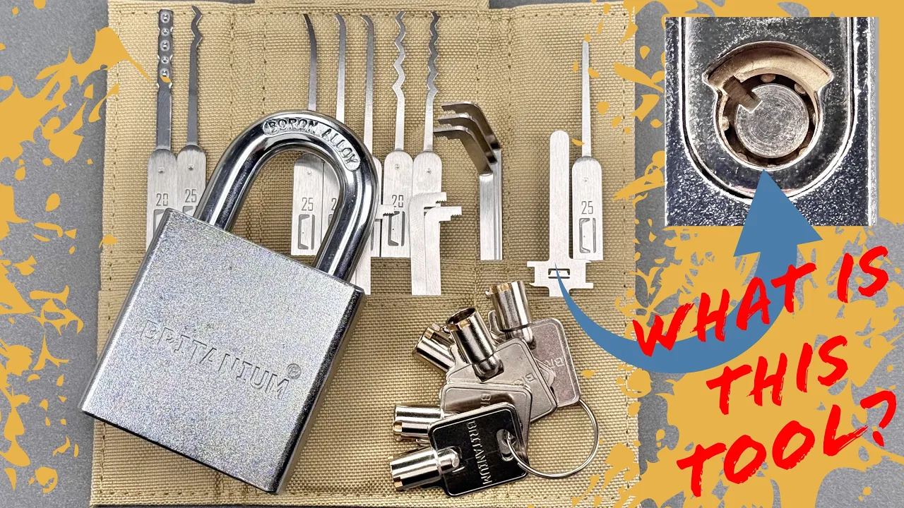 [1643] Single Pin Picking a Tubular Padlock (Britanium)