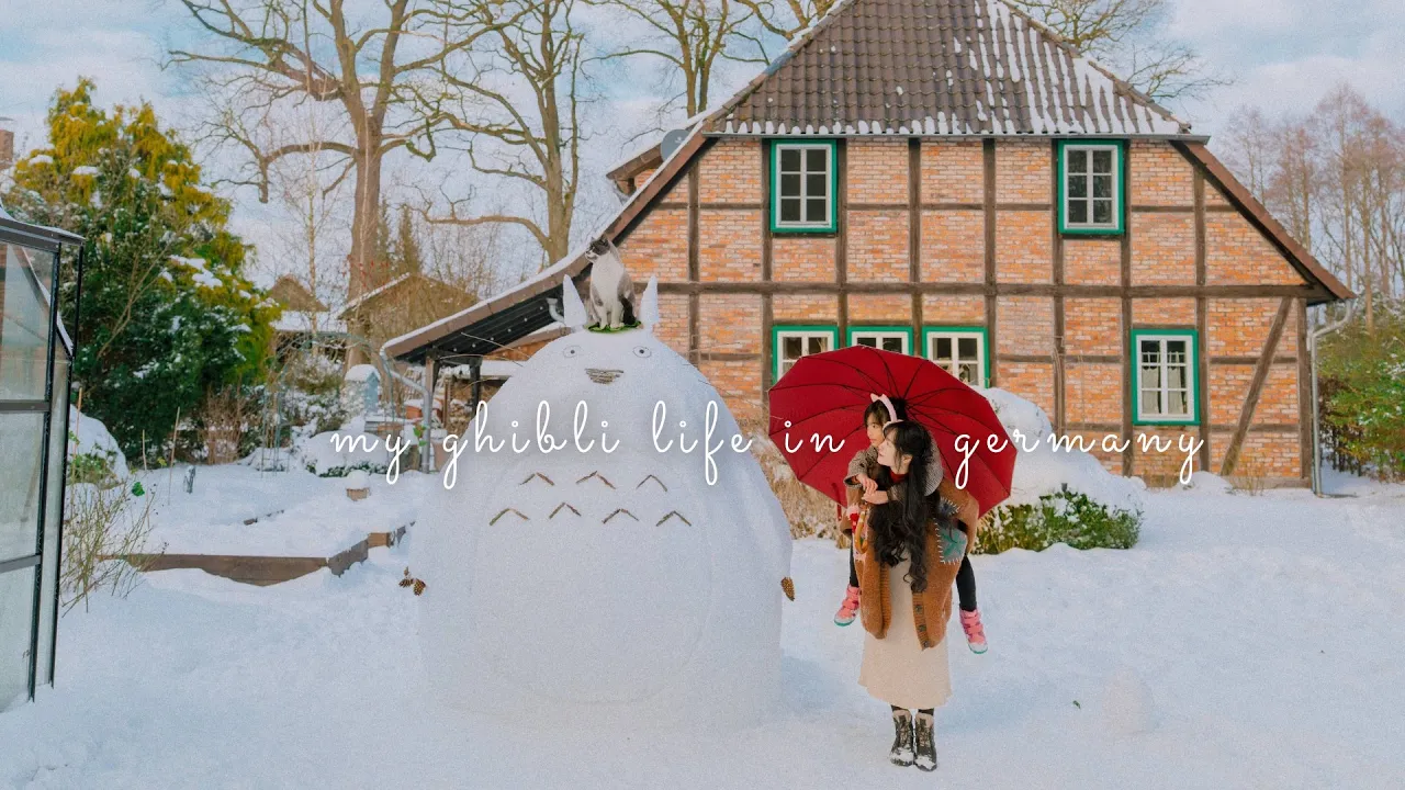 #188 Life in the countryside: built “Snowtoro”, Totoro pull-apart bread 🍞, solar in the garden🪴