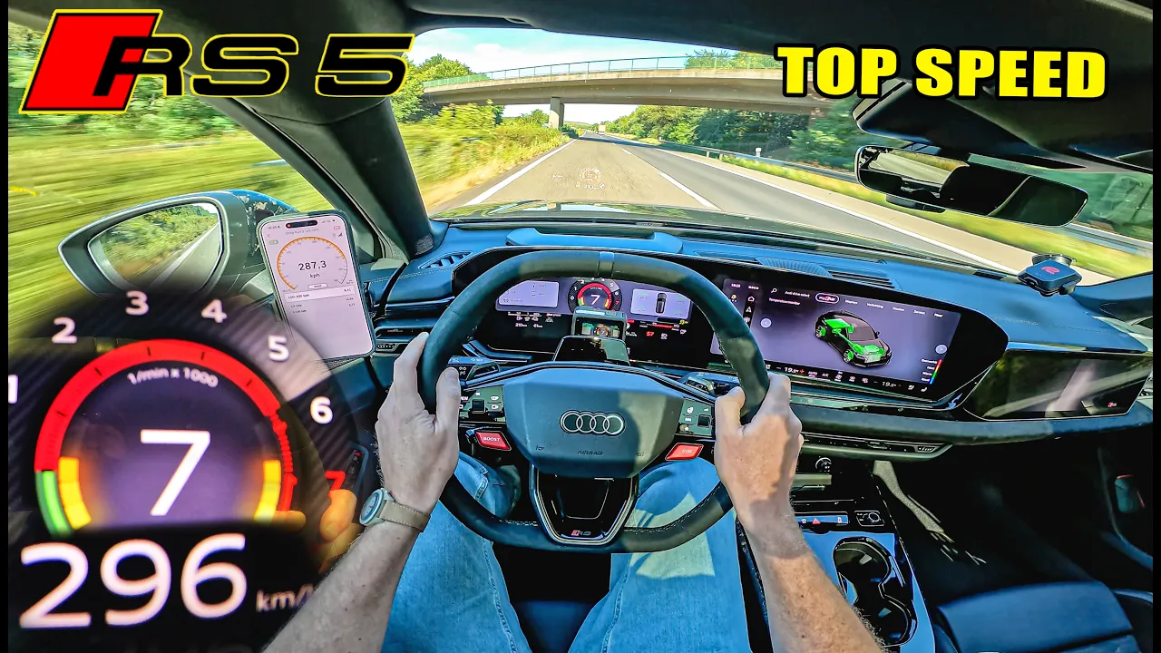 2026 Audi RS5 AVANT B10 // 296KM/H TOP SPEED POV on AUTOBAHN