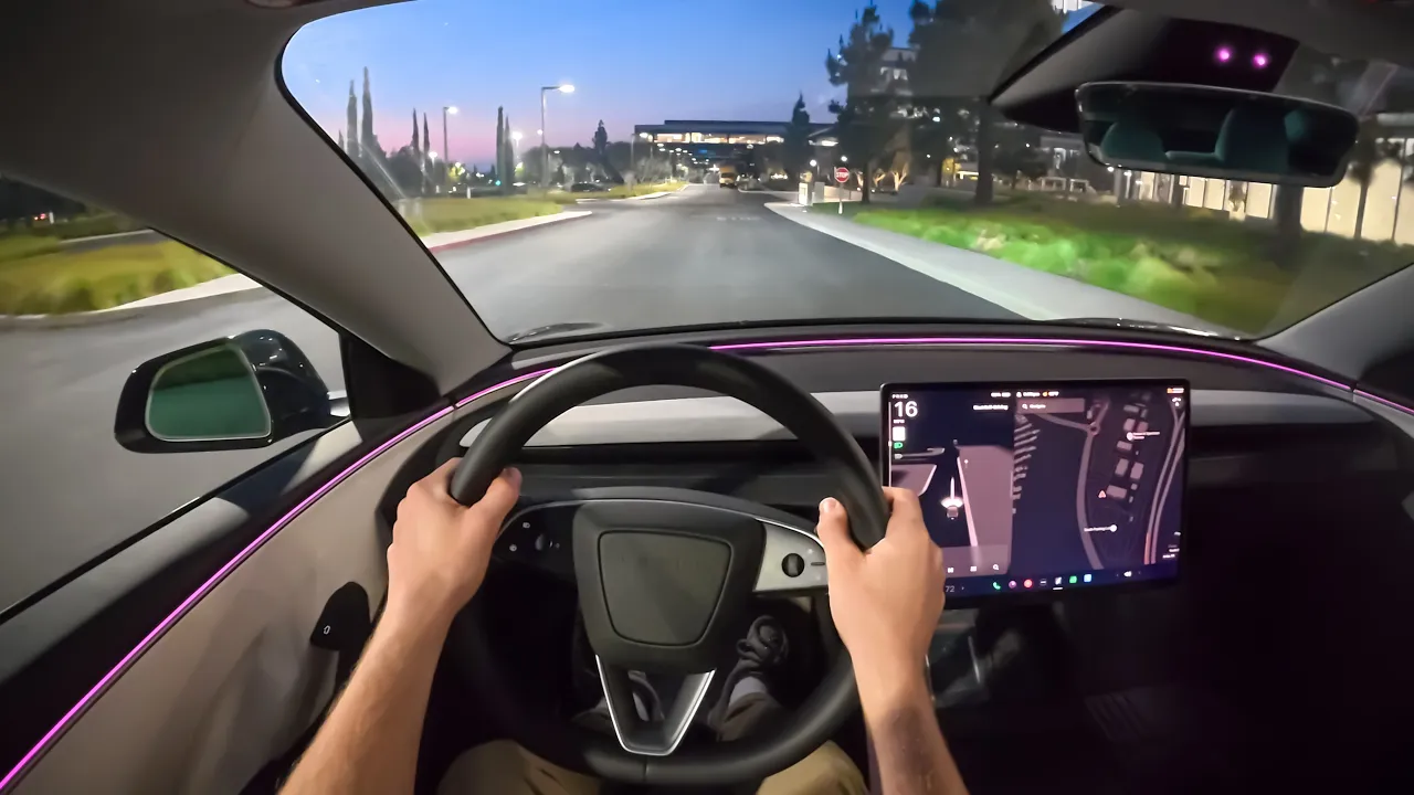 2026 Tesla Model 3 - POV Night Drive (Binaural Audio)