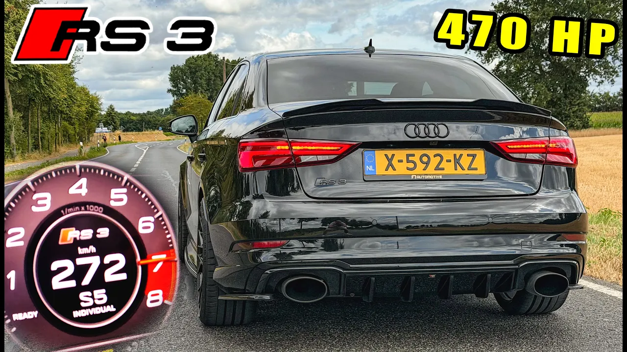 470HP Audi RS3 8V // 0-100 100-200 & MILLTEK SOUND