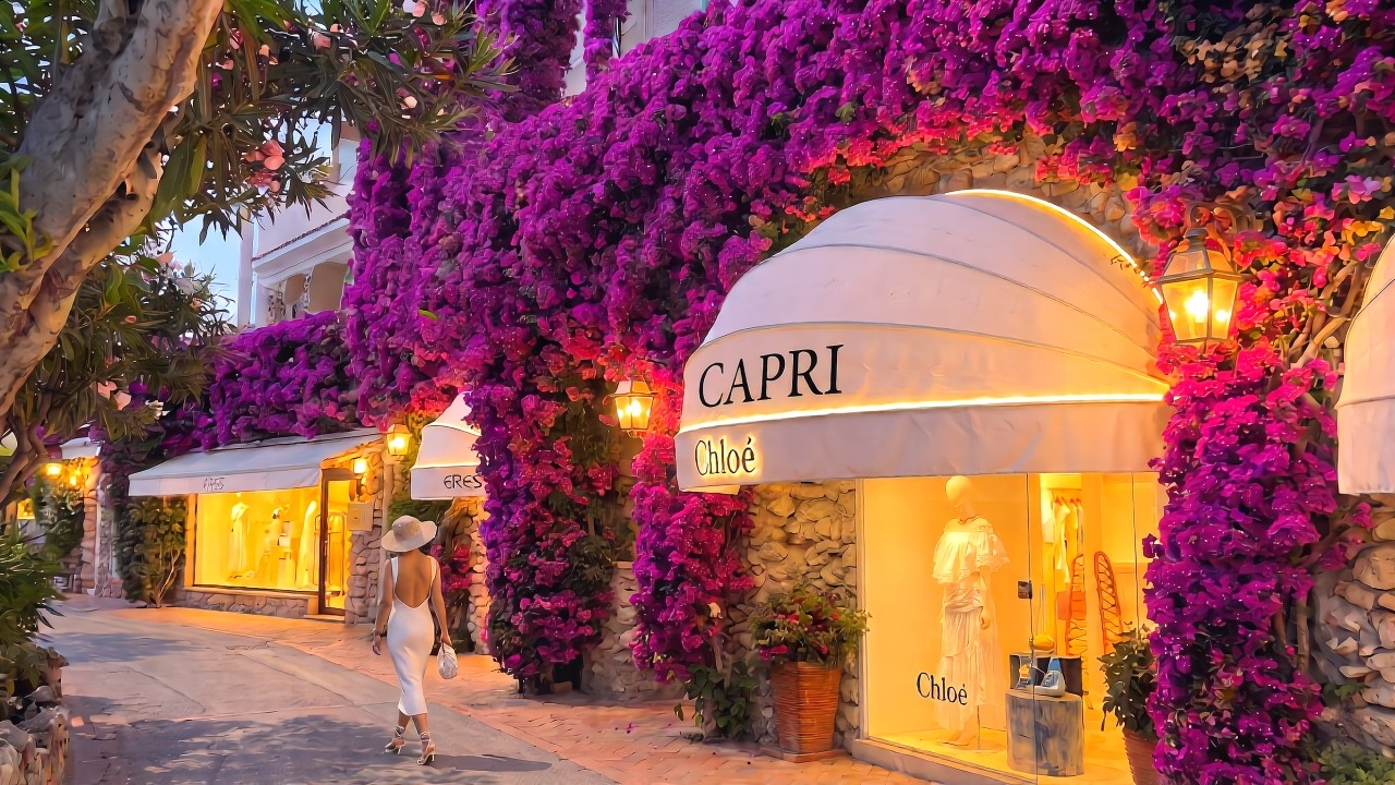 🇮🇹 [4K] Capri Evening Walk | Inside Italy’s Most Glamorous Island