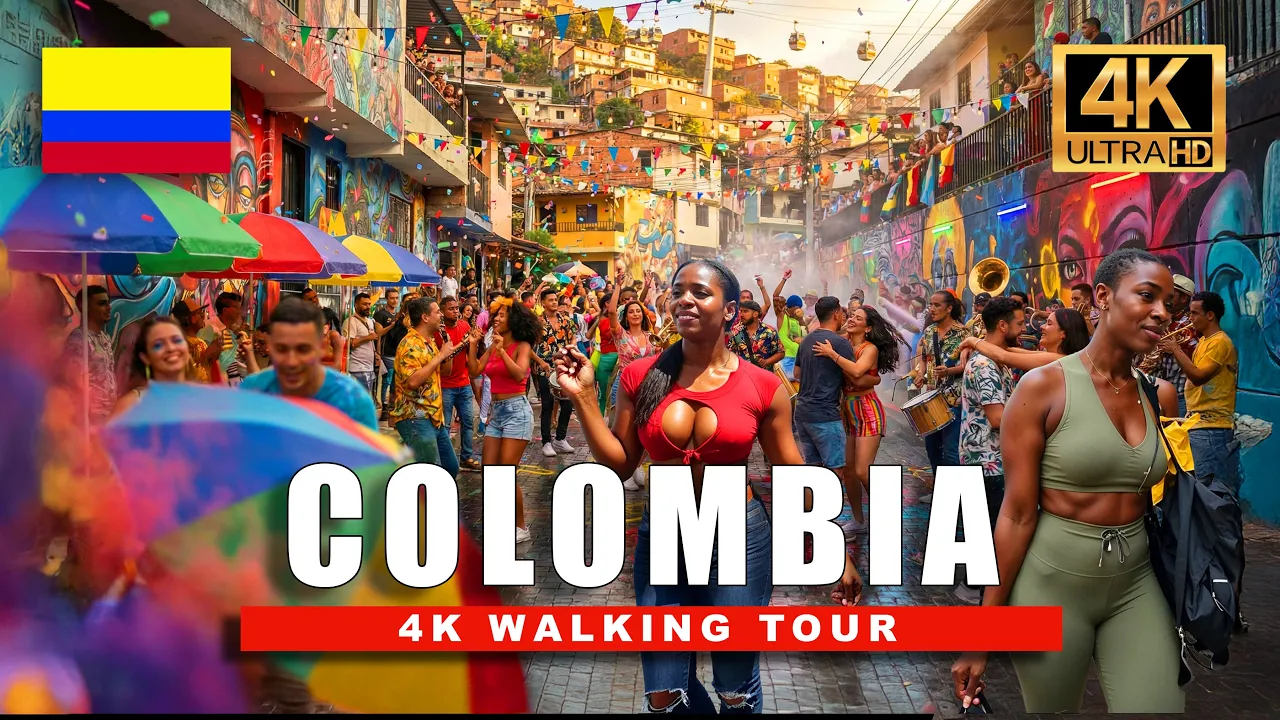 4K Medellín Colombia Walking Tour - Comuna 13 🇨🇴 🔥