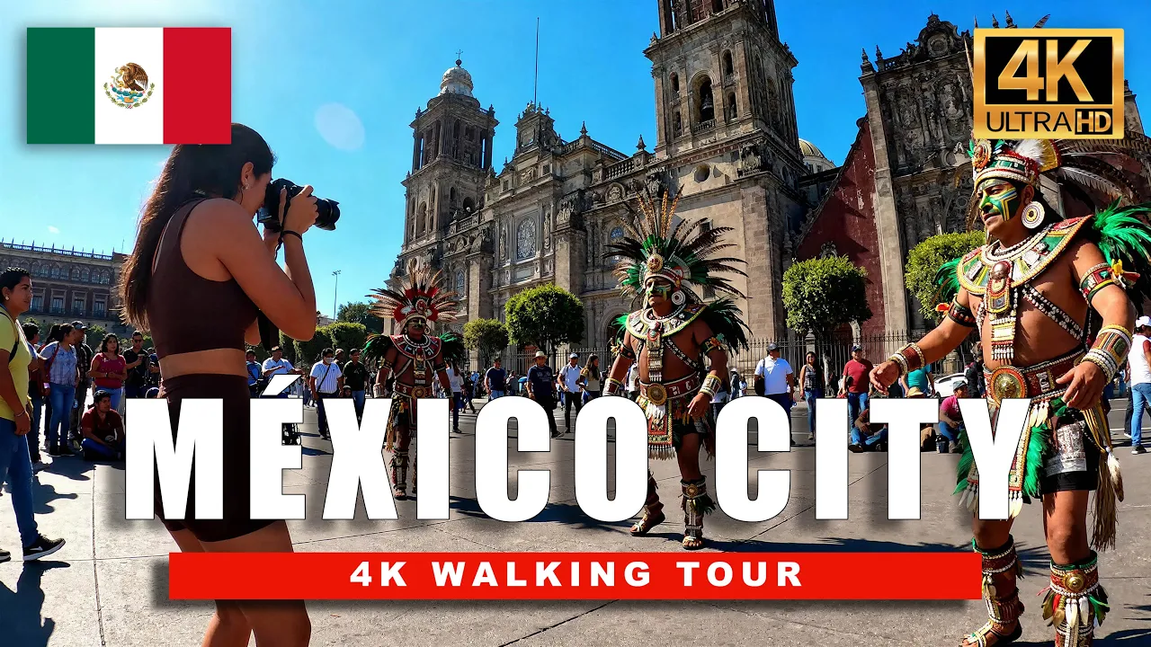 4K Mexico City Walking Tour - 230 min Tour with Captions & Immersive Sound | 4K Ultra HDR/60fps