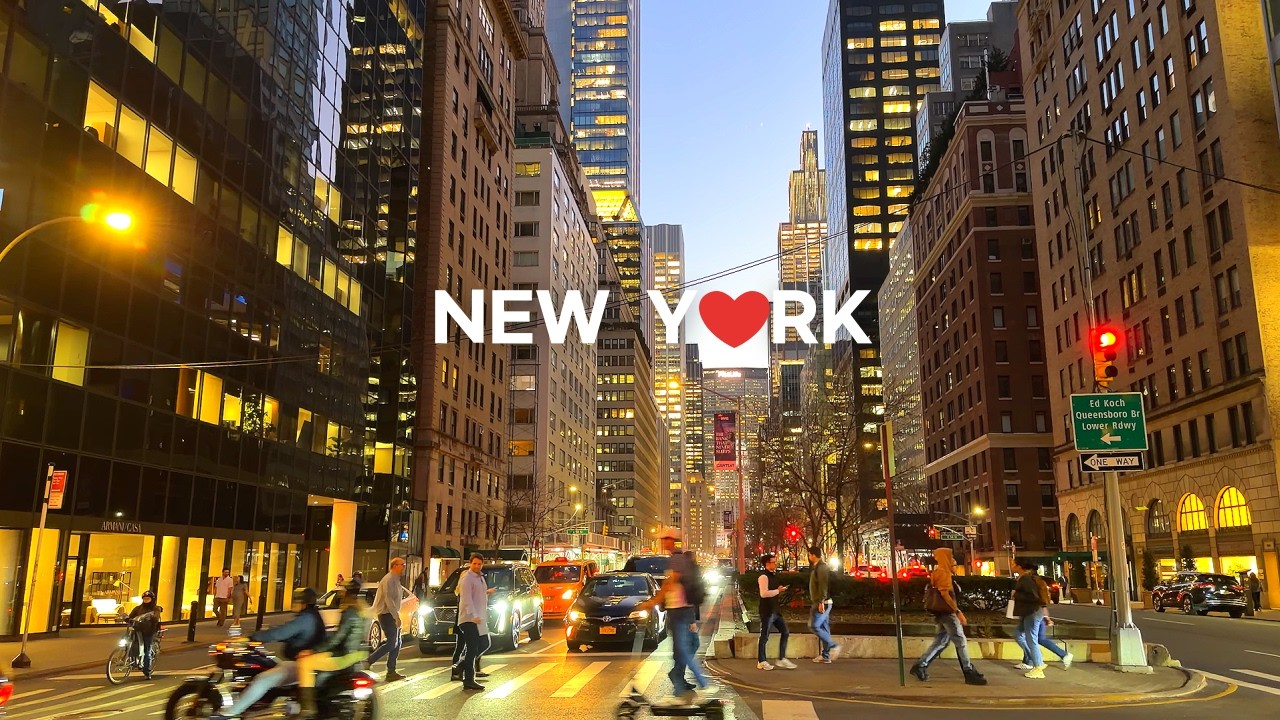 [4K] 🇺🇸 New York City Night Walk — A Beautiful Spring Evening (2026)