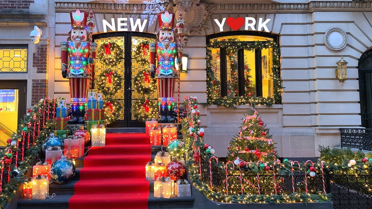 [4K] 🇺🇸 NYC Christmas Walk | Elegant Holiday Decor on the Upper East Side🎁🎅🎄🌟Dec. 2025
