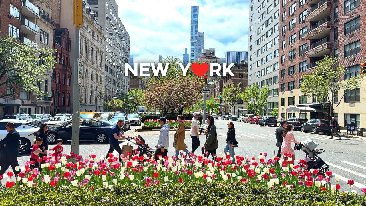 [4K] NYC Walk : Elegant Upper East Side & Central Park on a Sunny Spring Day | Apr. 2026🌹🌸