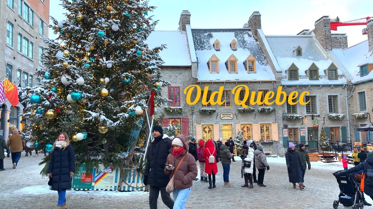 [4K] 🇨🇦 Old Quebec City ❄️ Christmas Winter Wonderland | Magical Holiday Walk | 2025🎄✨