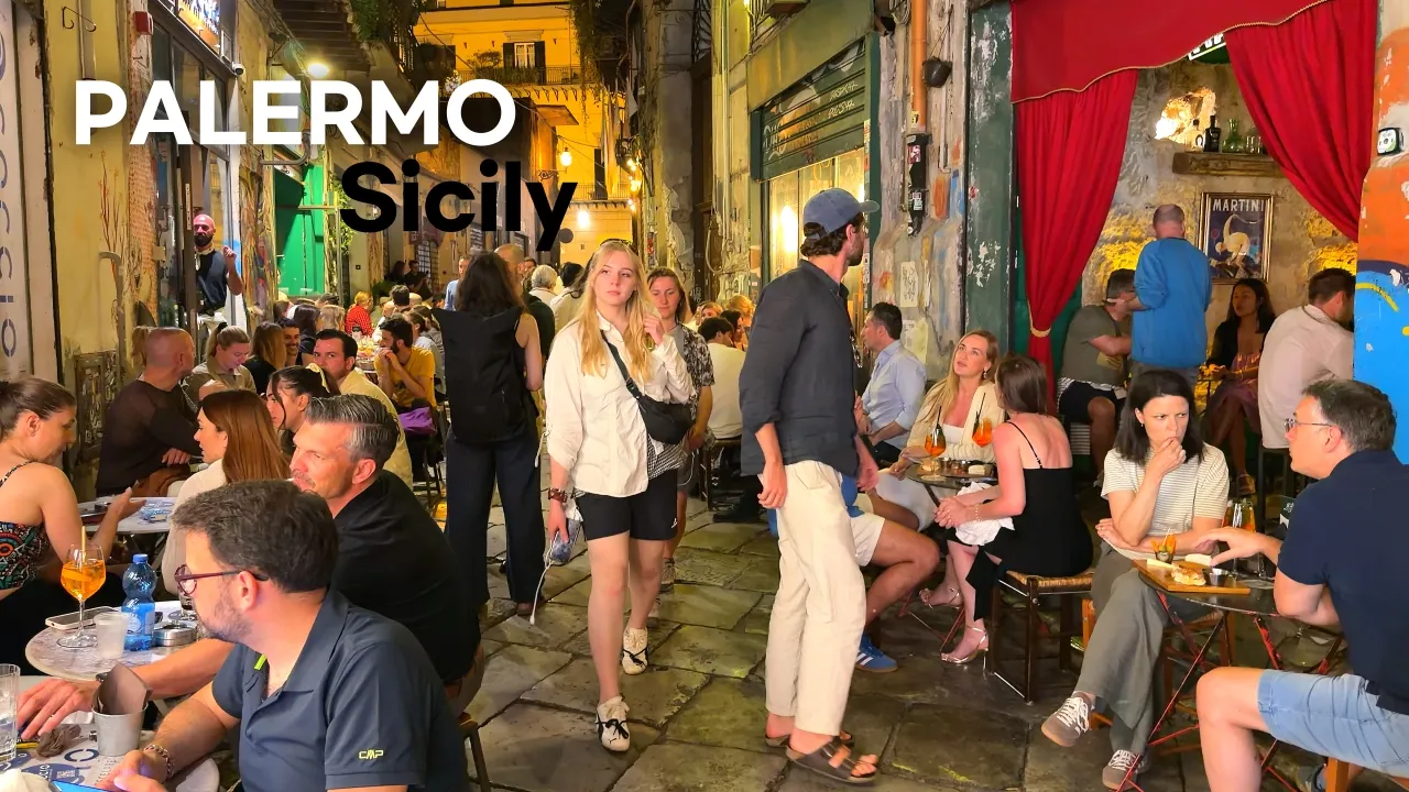 [4K] Palermo, Sicily 🇮🇹 Saturday Night : Insane Energy, Crowds & Nightlife Vibes