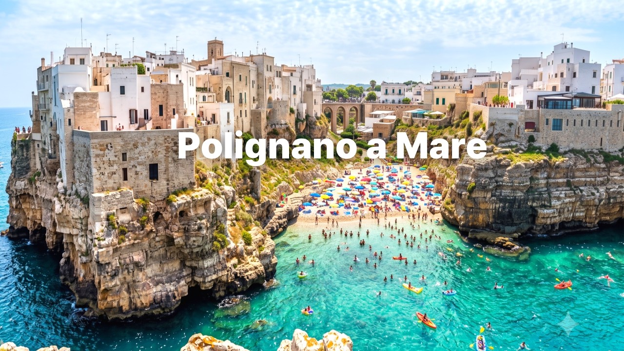 🇮🇹 [4K] Polignano a Mare, Italy | Puglia’s Iconic Cliffside Paradise on the Adriatic Sea 🌊🏖️