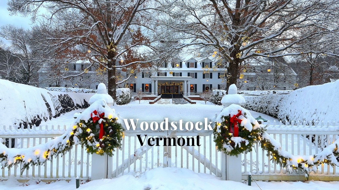 [4K] 🇺🇸 Snowy Magic in America’s Prettiest Town ❄️☃️ | Woodstock, Vermont