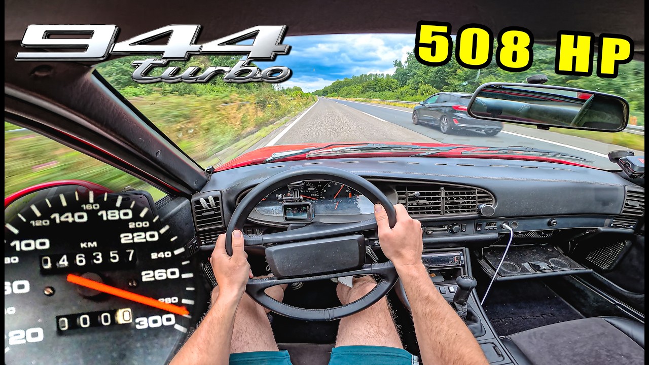 508HP Porsche 944 TURBO // POV on AUTOBAHN