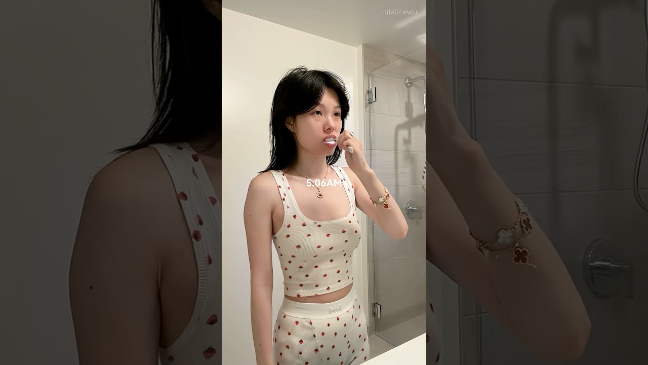 🐰5am asmr gentle morning routine🎀 #asmr #dayinmylife #vlog #morningroutine #explore #skincare