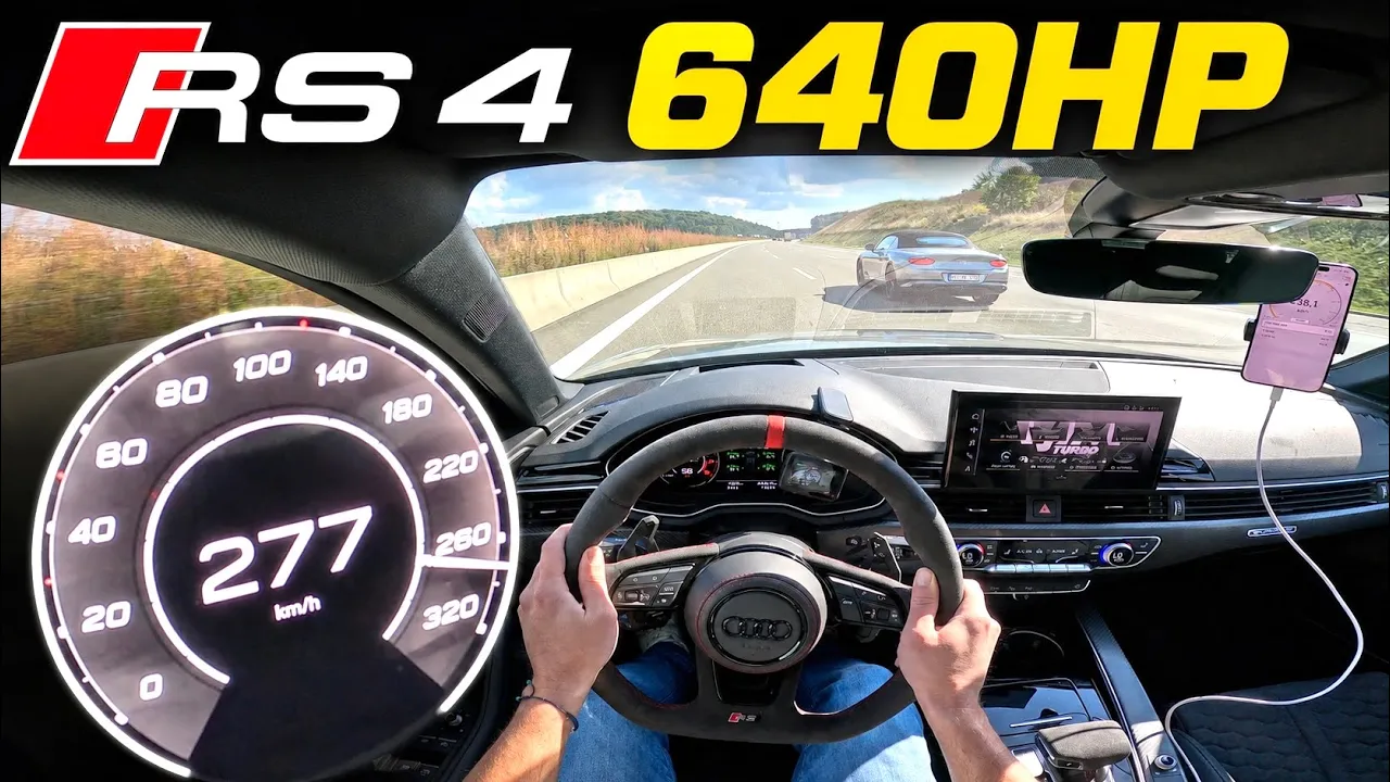 640HP Audi RS4 B9 pushing through traffic on the UNLIMITED AUTOBAHN