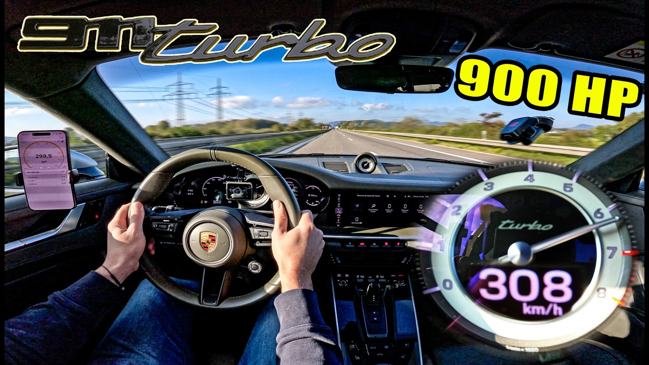 900HP PORSCHE 992 TURBO is FAST AS F on the UNLIMITED AUTOBAHN!