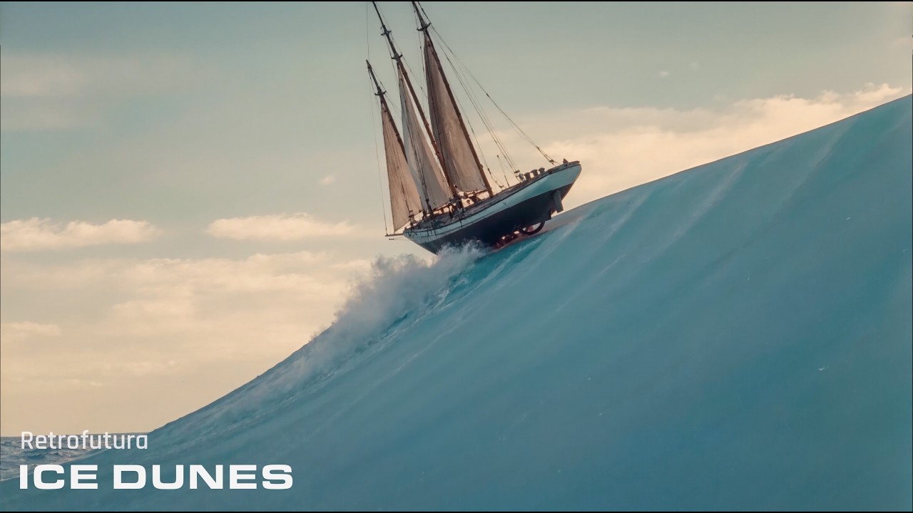 A Voyage Across the White Desert: The Ice Sailers | AI 4K — Retrofutura