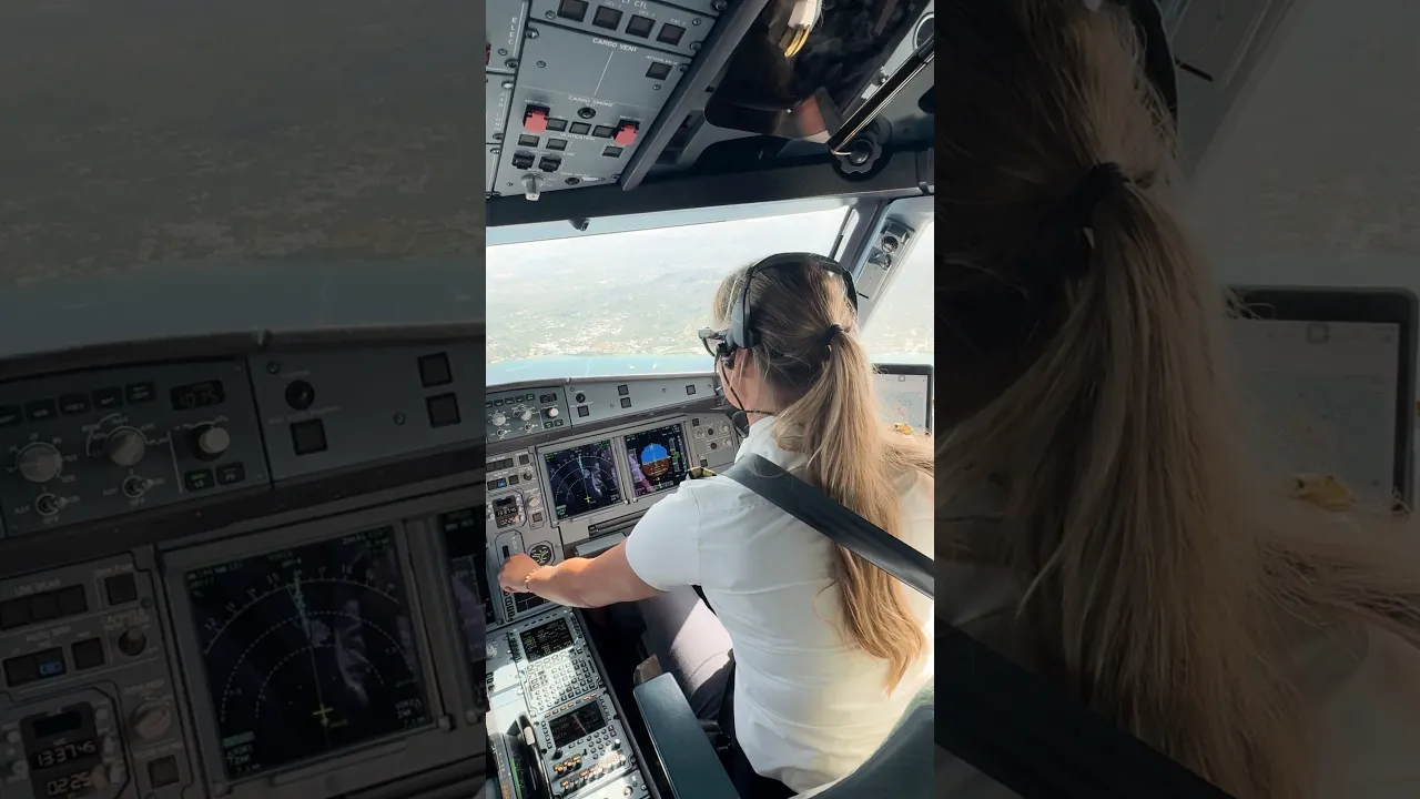 Airbus A321neo Gusty LANDING Greek Island ZAKYNTHOS | Runway 16 | Cockpit View | Airline Pilot Life