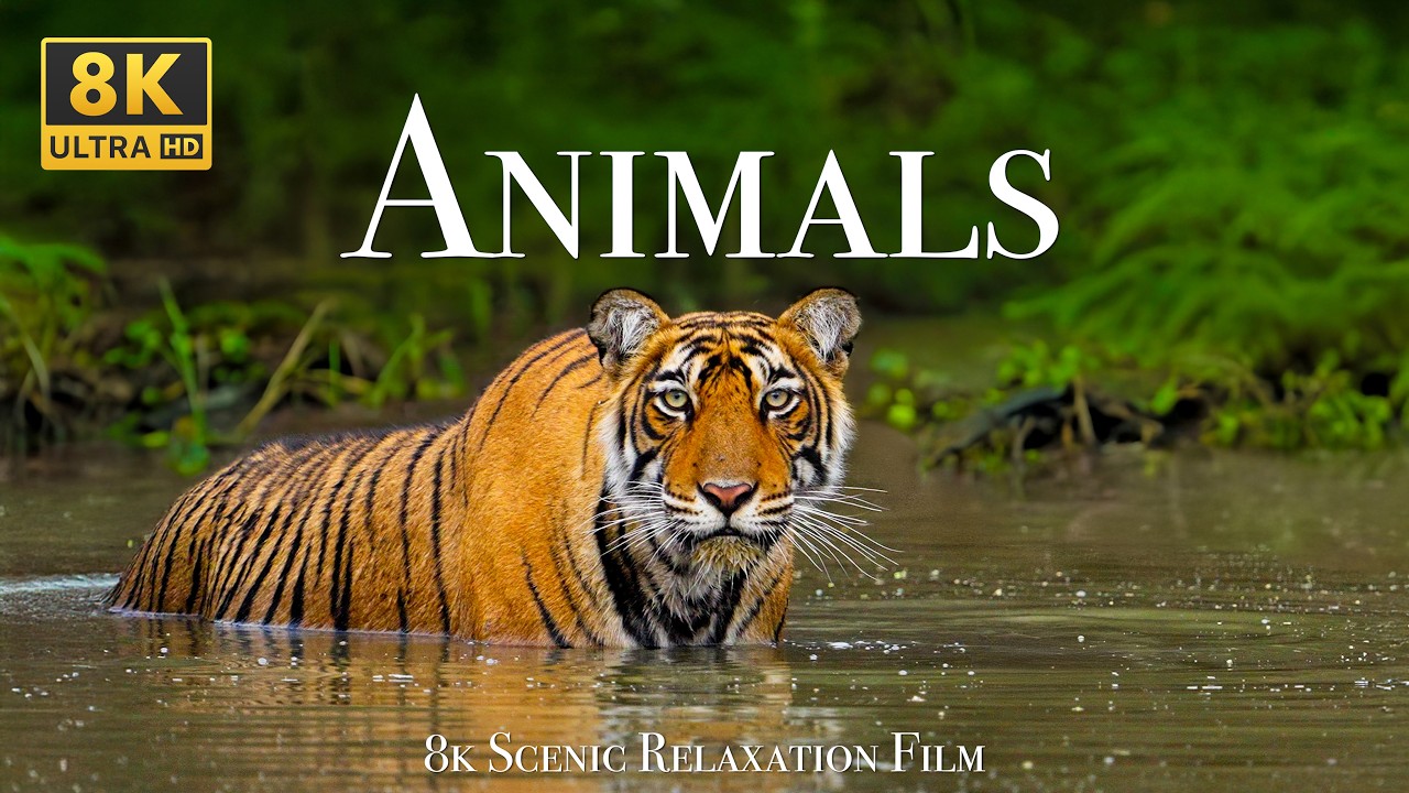 Animals 8K - Scenic Wildlife Film With Calming Music
