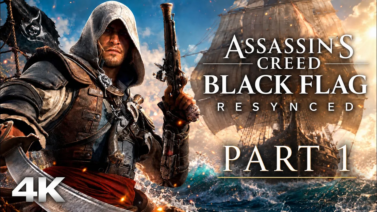 ASSASSIN'S CREED 4: BLACK FLAG RESYNCED Full Gameplay Walkthrough PART 1 (No Commentary) 4K Ultra HD