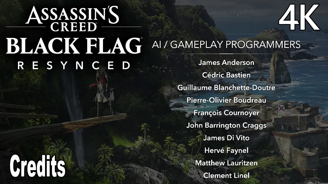 Assassin's Creed Black Flag Resynced Credits 4K
