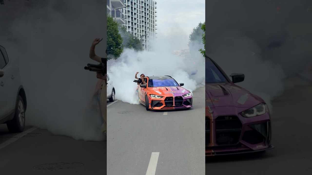 @BMWM M3 Touring BLOWS TIRE during MASSIVE BURNOUT!!