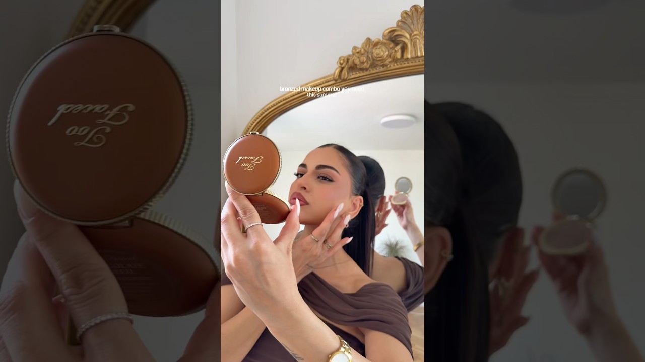 @toofaced 🤎 Milk chocolate matte blurring bronzer, sun bunny & strawberry bunny blushing bronzer
