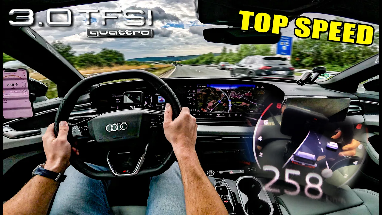 Audi A6 C9 3.0 V6 TFSI // TOP SPEED on AUTOBAHN