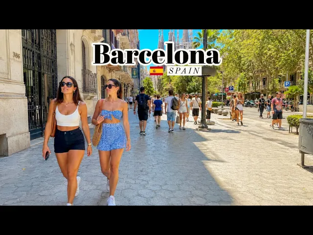 Barcelona, Spain 🇪🇸 -  A Summer 4K-HDR Walking Tour (▶377min)