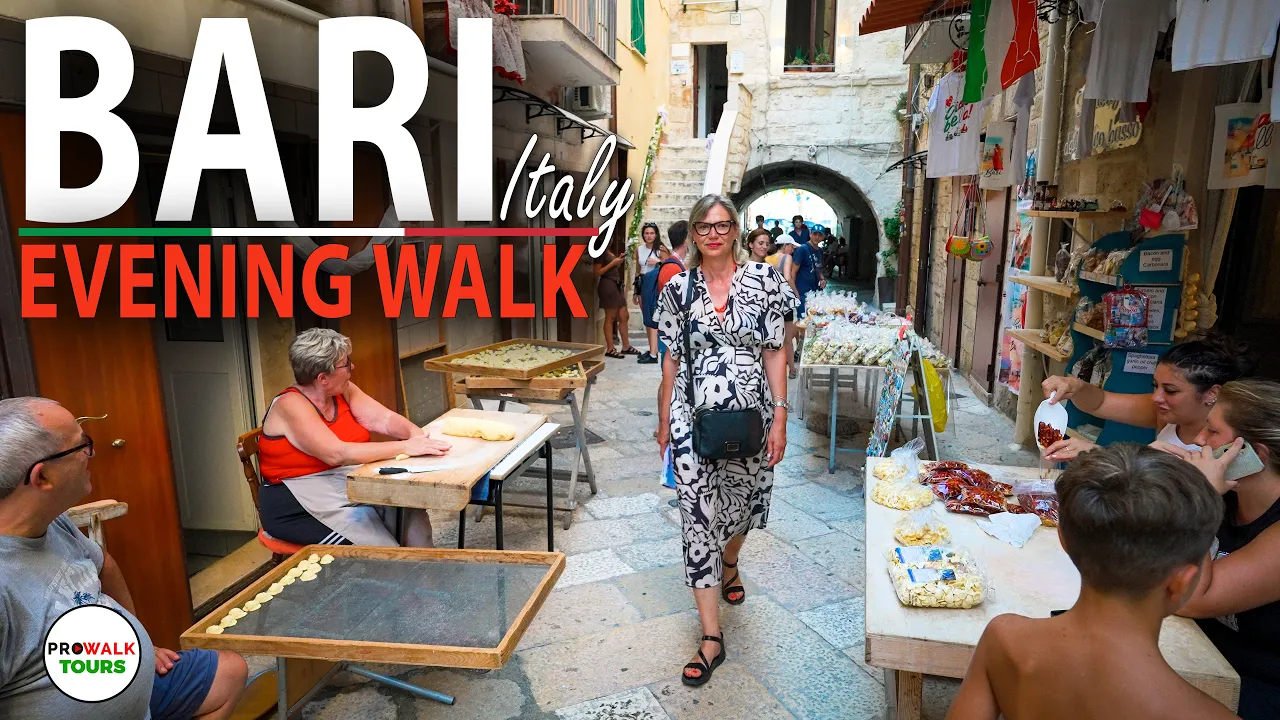 Bari, Italy Evening Walking Tour 2026 - 4K HDR