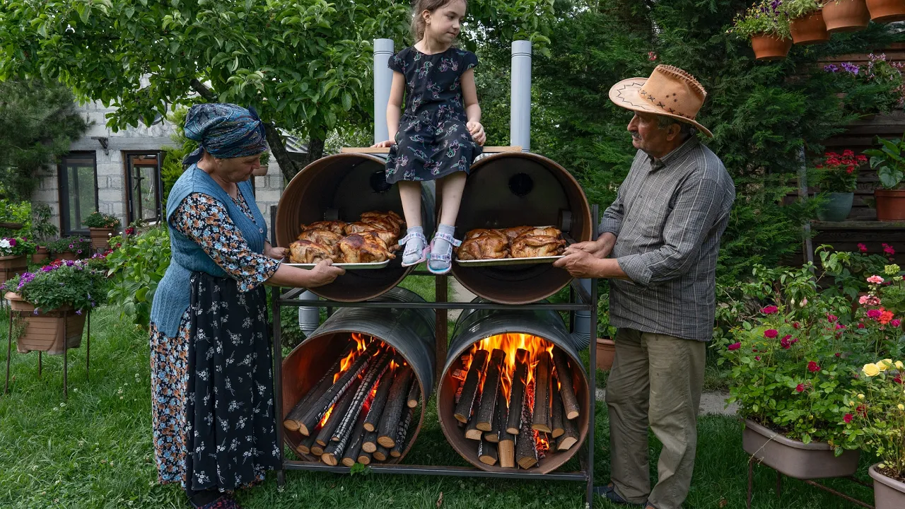 Barrel Roasted Stuffed Chicken – A Unique Village Method