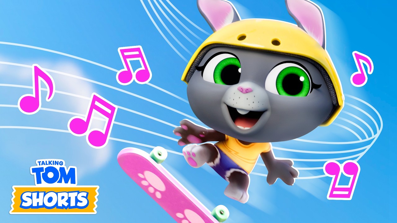Becca's Skateboarding Song 🛹🎵 Talking Tom Shorts | Music for Kids