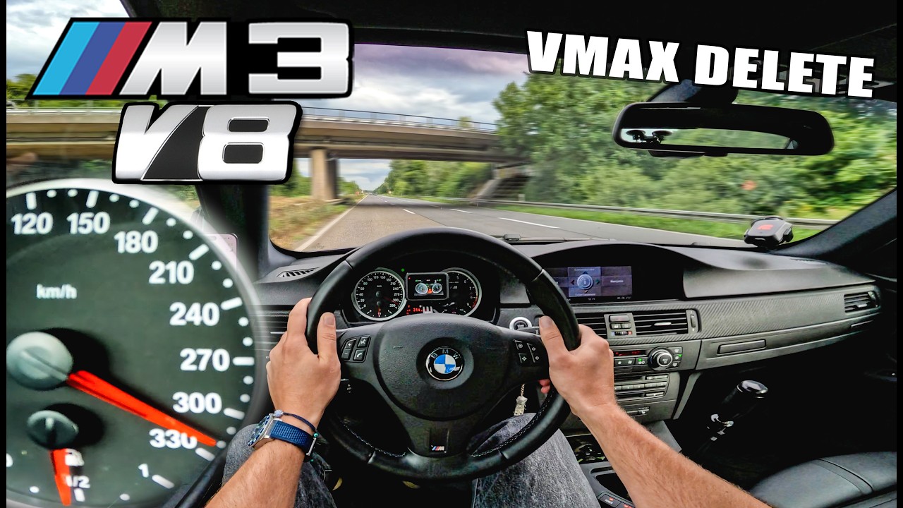 BMW M3 E92 *VMAX DELETE* MANUAL // 320KMH on AUTOBAHN