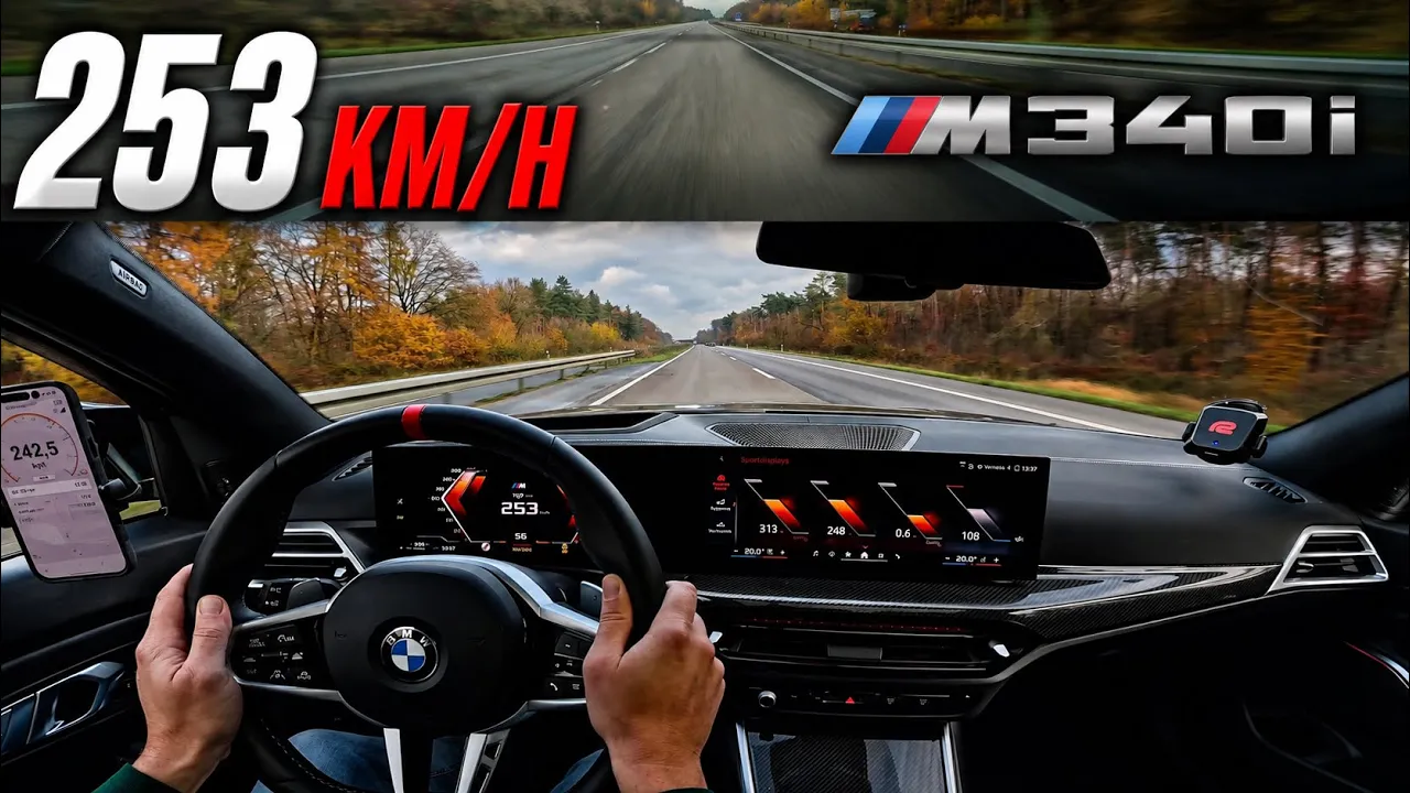 BMW M340i LCI II - TOP SPEED on AUTOBAHN