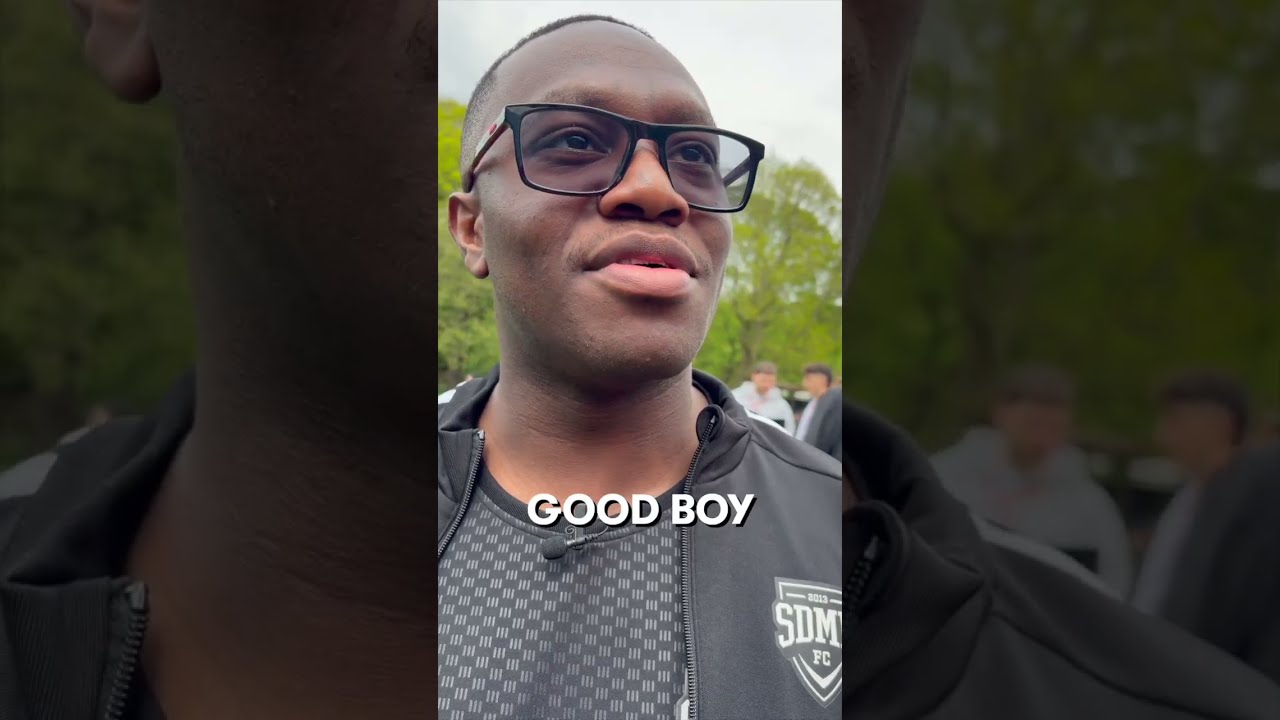 calling Deji a good boy at the Sidemen Charity Match
