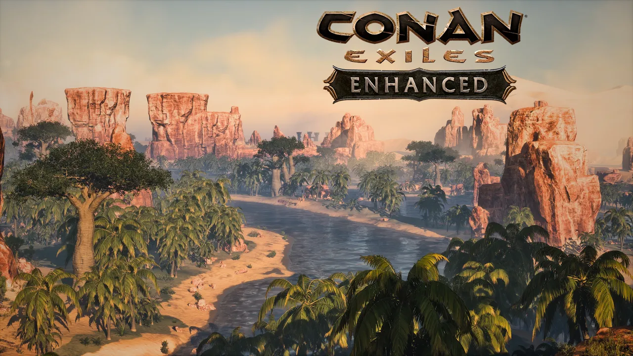 Conan Exiles Enhanced | Ambient Walk Through Epic Landscapes | 4K Unreal Engine 5