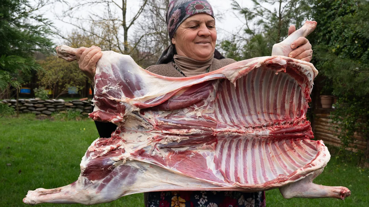Cooking a Whole Lamb in the Rain | Cozy Spring Village Life 🌿🌧️🍖