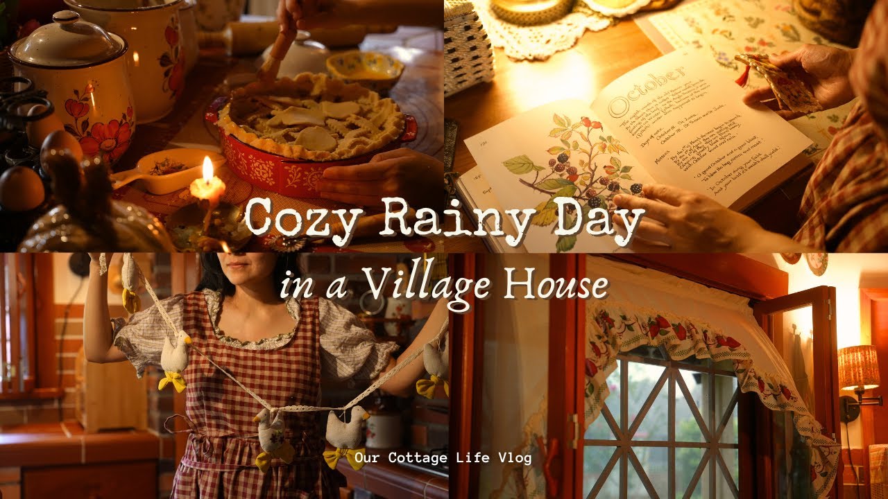 Cozy Rainy Day in a Village House