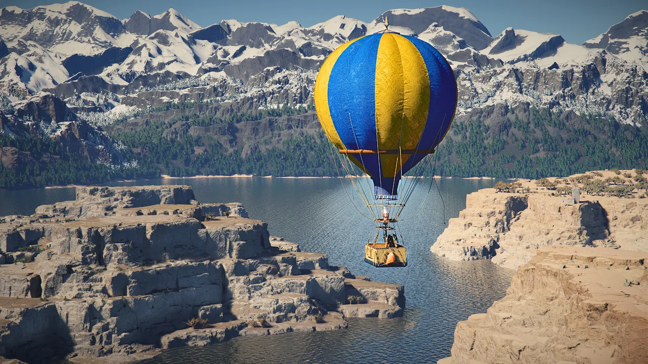 Crimson Desert | Breathtaking Landscapes & Music | Hot Air Balloon Flight