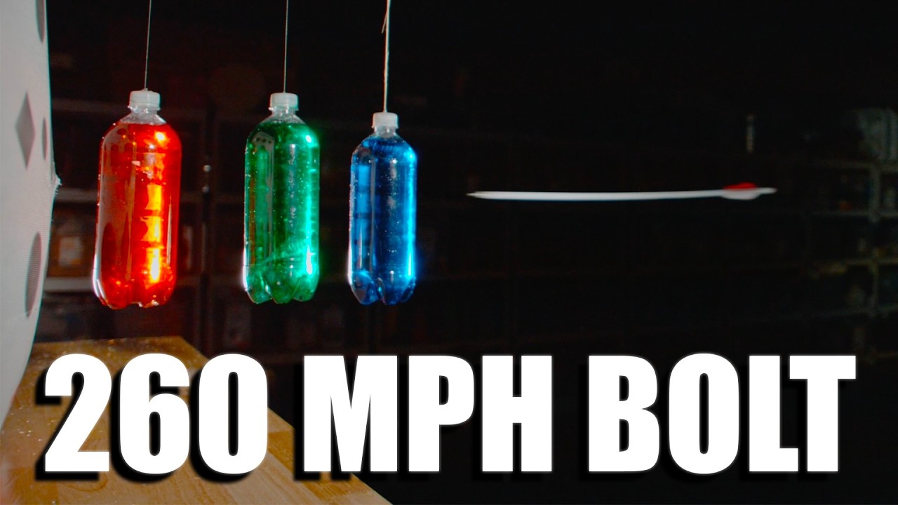 Crossbow vs Triple Pendulum in Slow Motion - The Slow Mo Guys