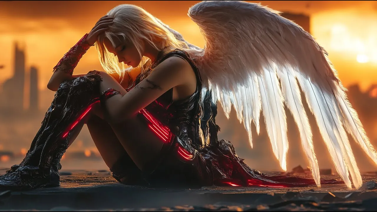 Dark Gothic Future - Angels and Demons  - KlingAI 4k Video