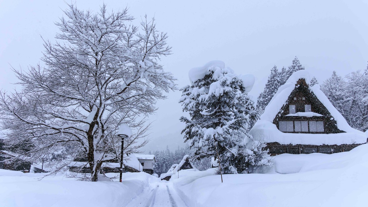 Deep Snow Walk in Gokayama Mountain Villages | Toyama, Japan