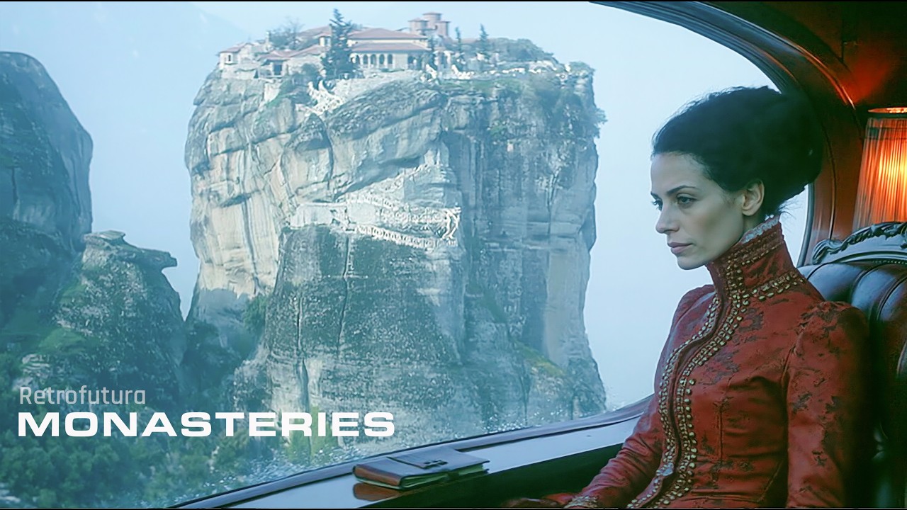 Express Trains to the Lost Monasteries: A Steampunk Voyage | AI 4K — Retrofutura