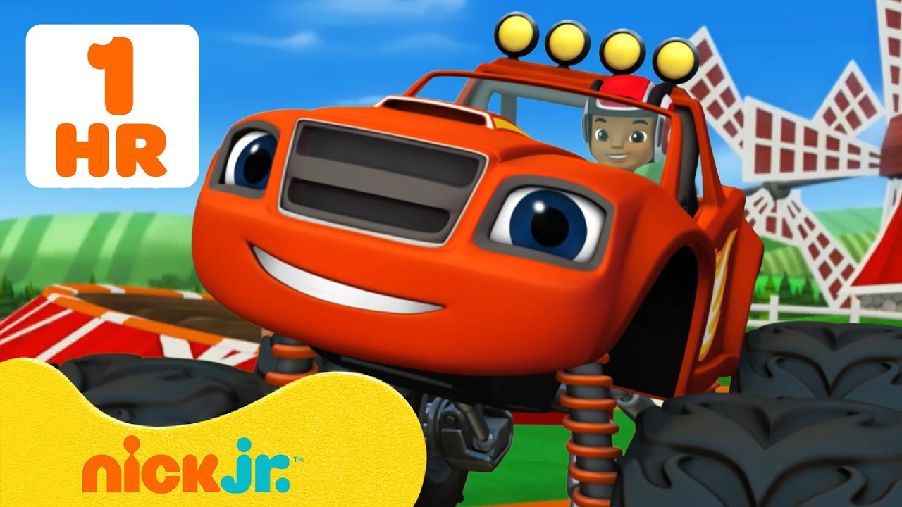 Fall into Autumn Rescues! 🍁 with Blaze & AJ | 1 Hour | Blaze and the Monster Machines | Nick Jr.