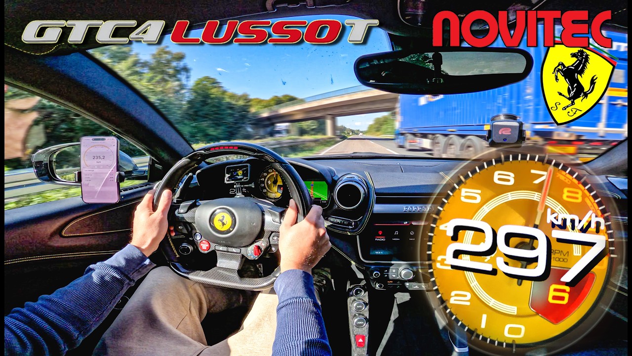 FERRARI GTC4LUSSO T NOVITEC // 300KM/H on AUTOBAHN