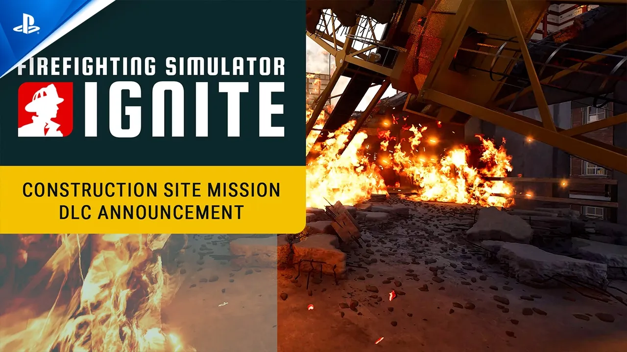 Firefighting Simulator: Ignite - Construction Site Mission DLC Announcement Trailer | PS5 Games