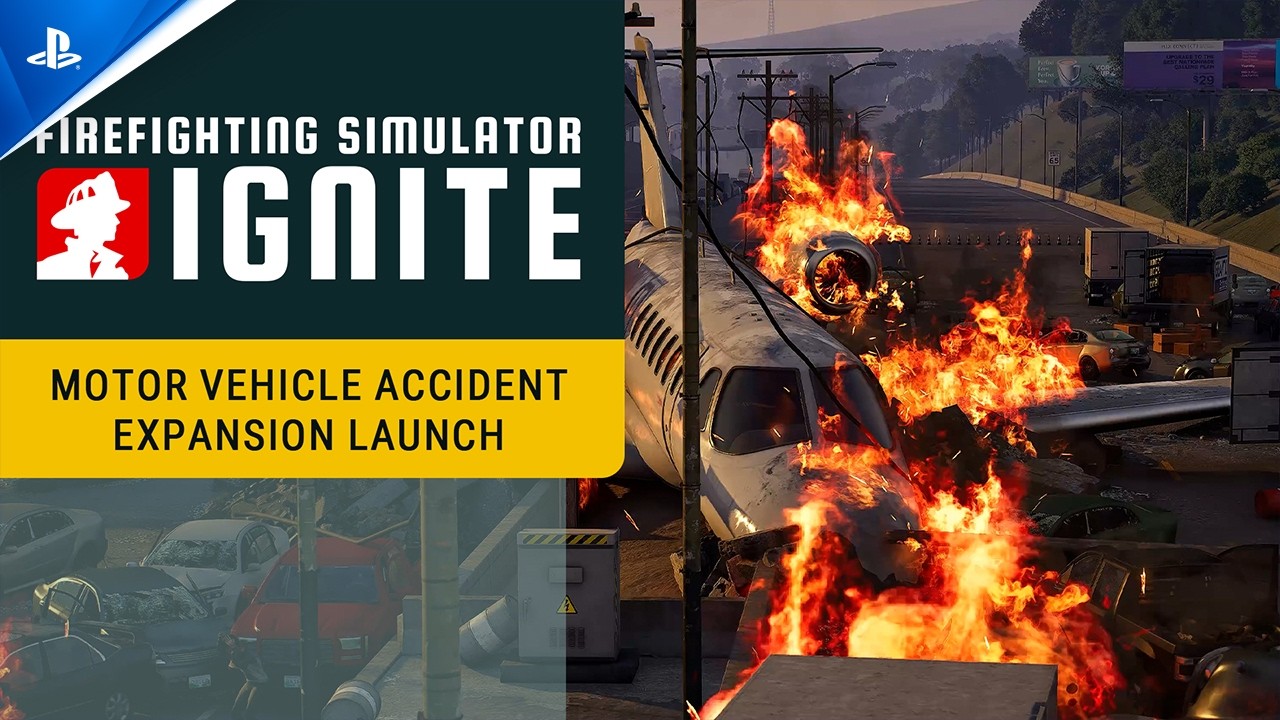 Firefighting Simulator: Ignite - Motor Vehicle Accident Expansion Launch Trailer | PS5 Games