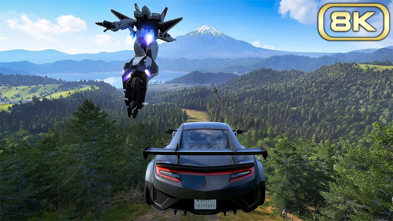 Forza Horizon 6 - Gundam Mech Race Gameplay (8K 60FPS)