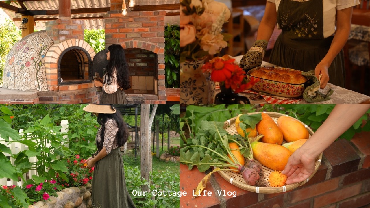 From Garden to Table | Making my Dream Oven , Sewing and Baking🧺👒🪡